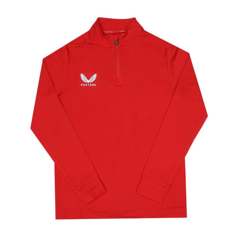 Castore Childrens/Kids Adapt Quarter Zip Sweatshirt / Red